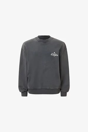 AllSaints Mens Soleil Graphic-Print Crewneck Cotton Sweatshirt