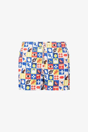 ARRELS Barcelona Mens Joie De Vivre Graphic-Print Swim Shorts