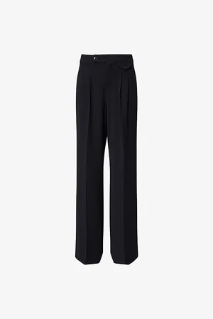 Paige Womens Brigida Wide-Leg Crepe Trousers