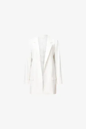 AllSaints Womens Aleida Open-Front Stretch-Woven Blazer