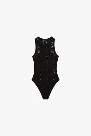 Reiss Womens x Atelier Francesca Ladder-Knit Bodysuit