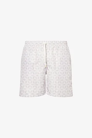 ELEVENTY Mens Paisley-Pattern Beach Shorts