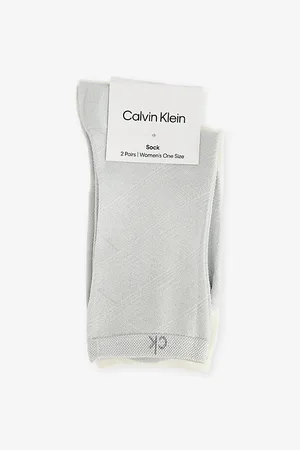 Calvin Klein Womens Ankle-Length Pack Of Two Mesh Socks