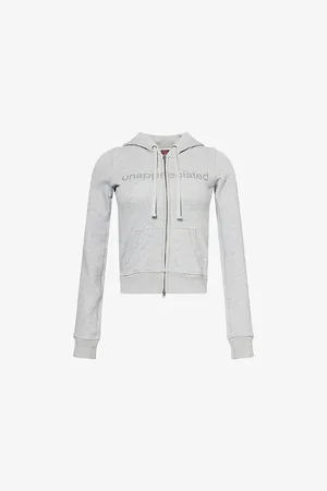 Praying Womens Unappreciated Zip-Up Cotton-Jersey Hoody