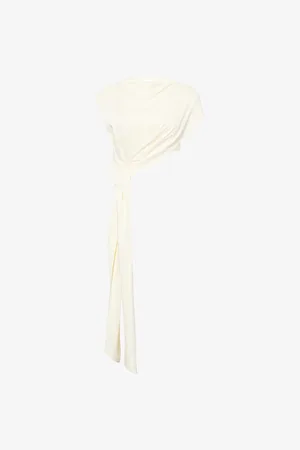 GALVAN Womens Auriga Crossover-Sash Woven Top