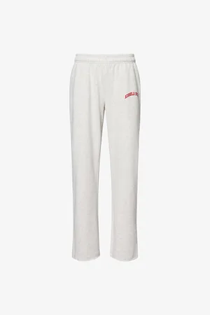 Adanola Womens Raw-Cuff Drawstring Cotton-Jersey Jogging Bottoms