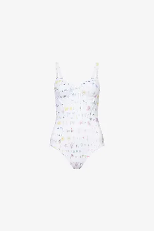 Erdem Womens Botanical Balconette Swimsuit