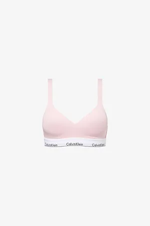 Calvin Klein Womens Icon Padded Stretch-Cotton Blend Bra