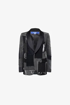 JUNYA WATANABE Mens Show Piece Patchwork Single-Breasted Cotton Blazer