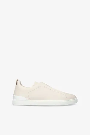 Ermenegildo Zegna Mens Triple Stitch Leather Low-Top Trainers
