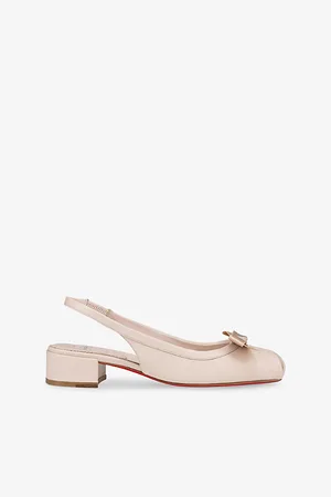 Christian Louboutin Womens Mamaflirt 30 Leather Slingback Pumps