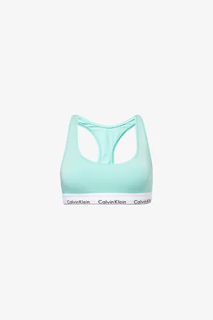 Calvin Klein Womens Icon Branded Stretch-Cotton Blend Bralette