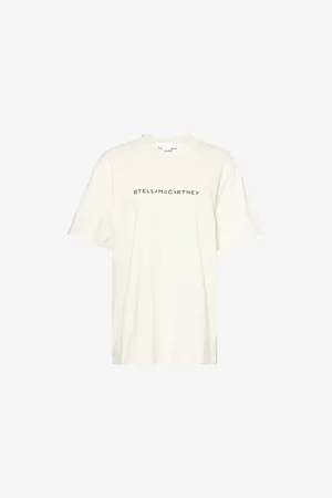 Stella McCartney Womens Iconic Logo-Print Cotton-Jersey T-Shirt