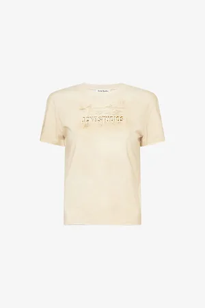 Acne Studios Womens Logo Short-Sleeve Cotton-Jersey T-Shirt