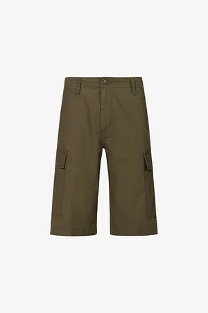 Carhartt Mens Logo-Patch Regular-Fit Cotton Cargo Shorts