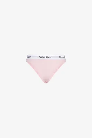 Calvin Klein Womens Icon Branded Stretch-Cotton Blend Tanga