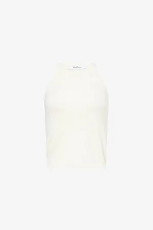 Max Mara Womens Arnes Knitted Cotton Tank Top