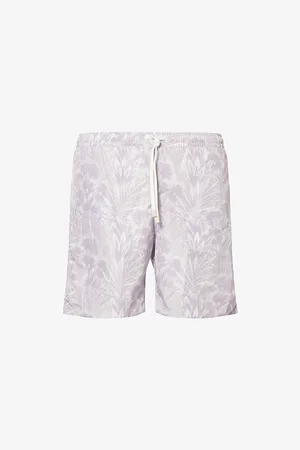 ELEVENTY Mens Jungle-Print Regular-Fit Swim Shorts