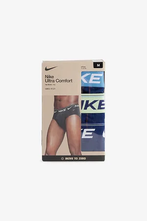 Nike Mens Ultra Comfort Branded Pack Of Three Stretch-Woven Briefs