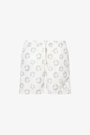 ELEVENTY Mens Geometric-Print Regular-Fit Swim Shorts