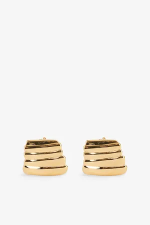 Heaven Mayhem Womens Vase -Plated Brass Stud Earrings