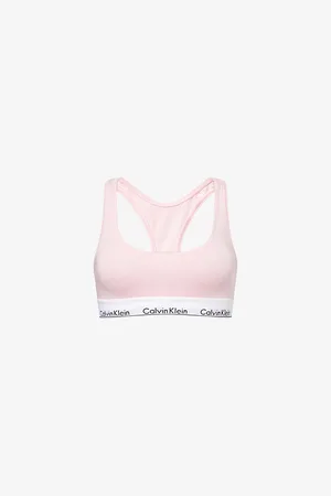Calvin Klein Womens Icon Branded Stretch-Cotton Blend Bralette