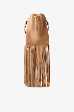 Jimmy Choo Womens Cinch Mini Suede Bucket Bag