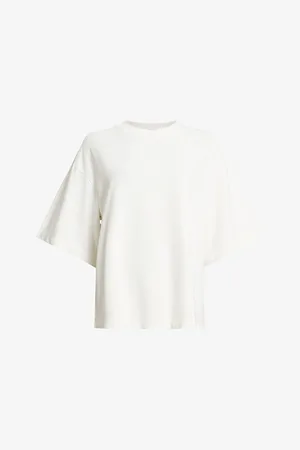 AllSaints Womens Amelie Crochet-Motif Cotton-Jersey T-Shirt