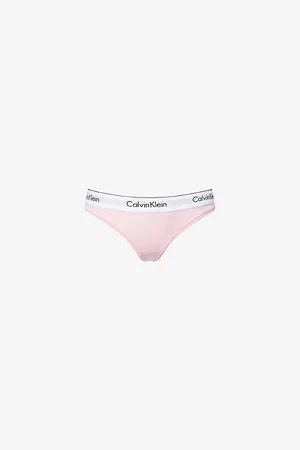 Calvin Klein Womens Icon Branded Stretch-Cotton Blend Thong