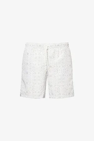 ELEVENTY Mens Floral-Print Regular-Fit Swim Shorts