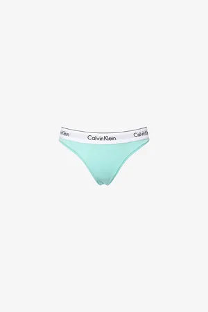 Calvin Klein Womens Icon Branded Stretch-Cotton Blend Thong
