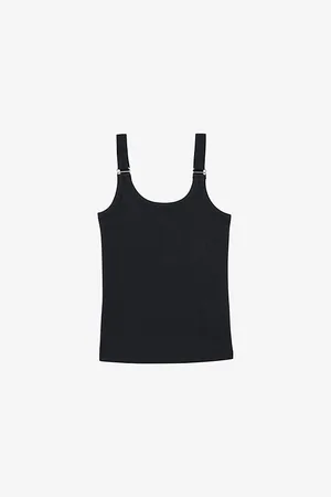 Reiss Womens Isabella Scoop-Neck Stretch-Cotton Vest Top