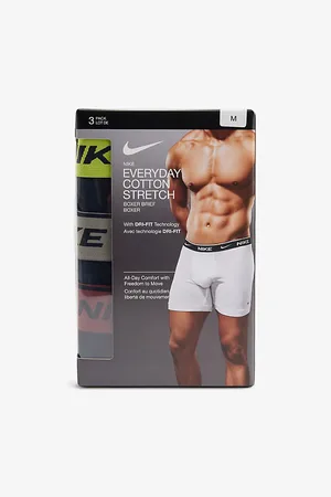 Nike Mens Everyday Pack Of Three Stretch-Cotton Boxer Briefs