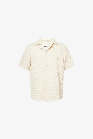 Oas Mens Cuba Waffle Cotton-Poplin Shirt