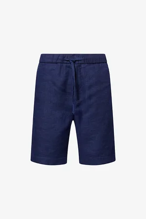Frescobol Carioca Mens Felipe Elasticated-Waist Linen and Cotton-Blend Shorts