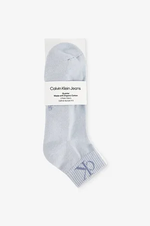 Calvin Klein Mens Quarter Monogram Two-Pack Cotton-Blend Socks