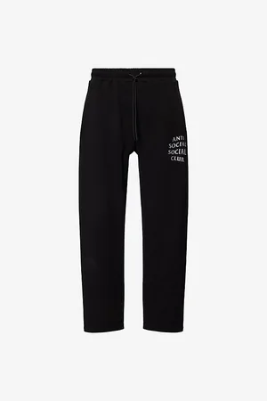 ANTI SOCIAL SOCIAL CLUB Mens Glitter Straight-Leg Cotton-Jersey Jogging Bottoms