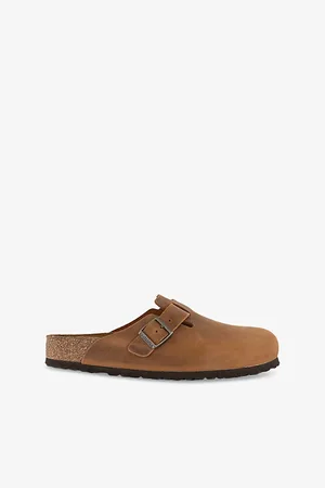 Birkenstock Mens Boston Regular-Fit Suede Clogs