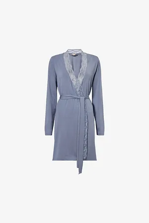 Eberjey Womens Georgina Stretch-Jersey Robe