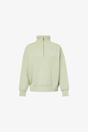Varley Womens Hawley Half-Zip Stretch-Woven Sweatshirt