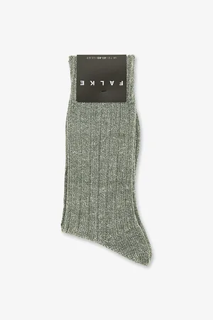 Falke Mens Bay Ribs Linen-Blend Socks