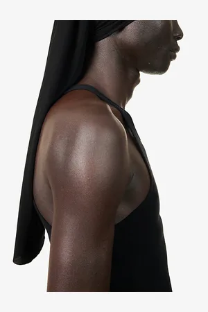 Rick Owens Mens Double-Layer Stretch-Woven Wig Hat