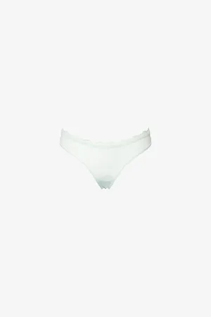 Calvin Klein Womens Lace Sheer Stretch-Woven Thong