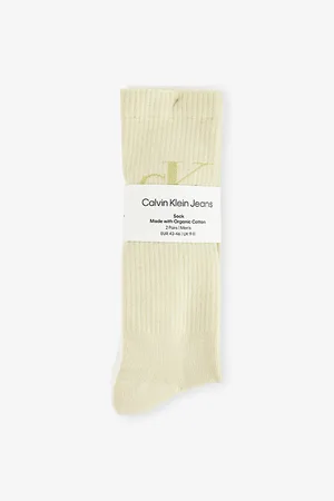 Calvin Klein Mens Monogram Two-Pack Cotton-Blend Socks
