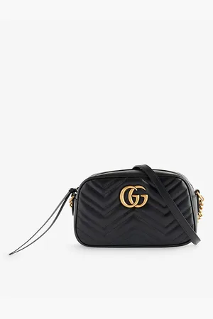Gucci Womens Marmont Quilted Leather Cross-Body Bag