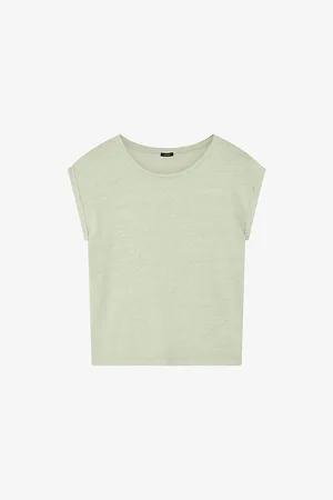 Joseph Womens Cap-Sleeve Linen-Jersey Top