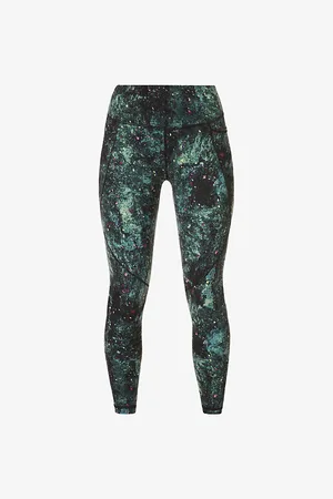 Sweaty Betty Womens Power Graphic-Print High-Rise Stretch-Jersey Leggings