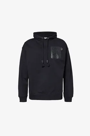 Loewe Mens Anagram-Patch Relaxed-Fit Cotton-Jersey Hoody