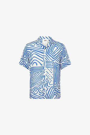Oas Mens Short-Sleeves Woven Shirt