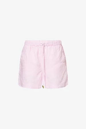 Heidi Klein Womens Baie De Cassis Mid-Rise Linen Shorts
